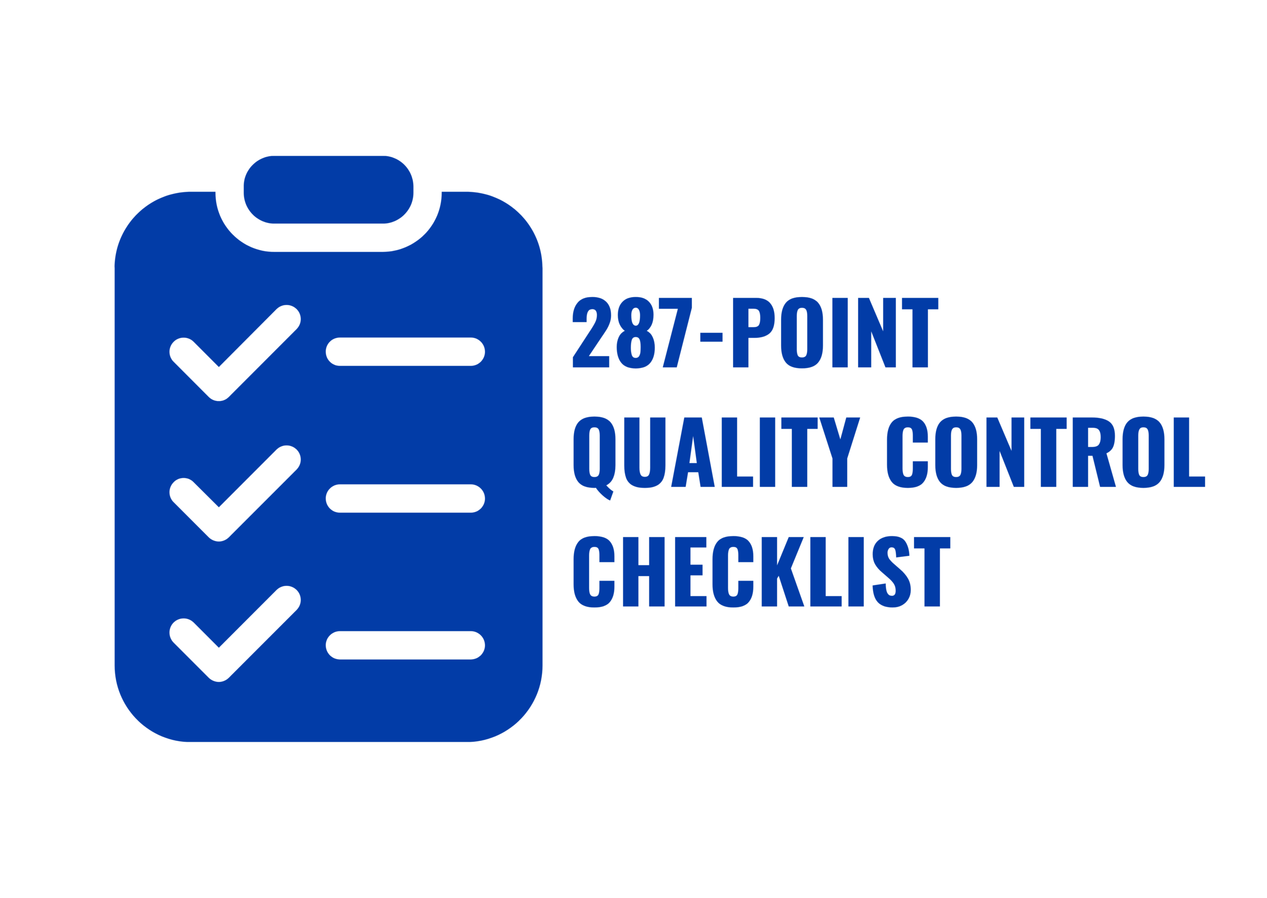 287 Point Quality Control Checklist
